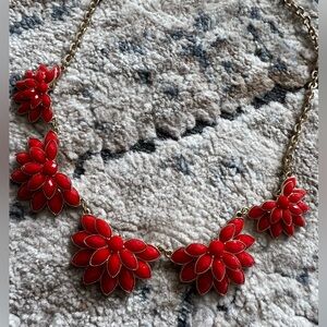 Altar’d State Floral Red Necklace